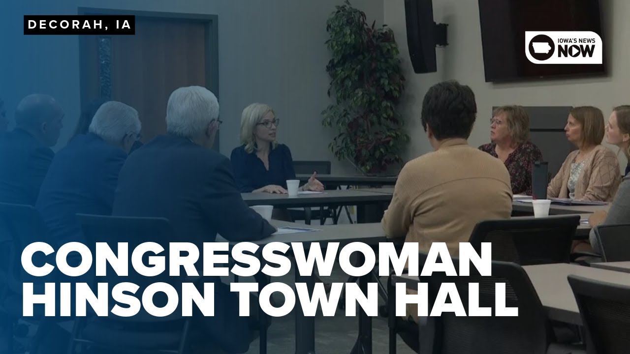 Congresswoman Ashley Hinson hosts town hall in Decorah, Iowa.